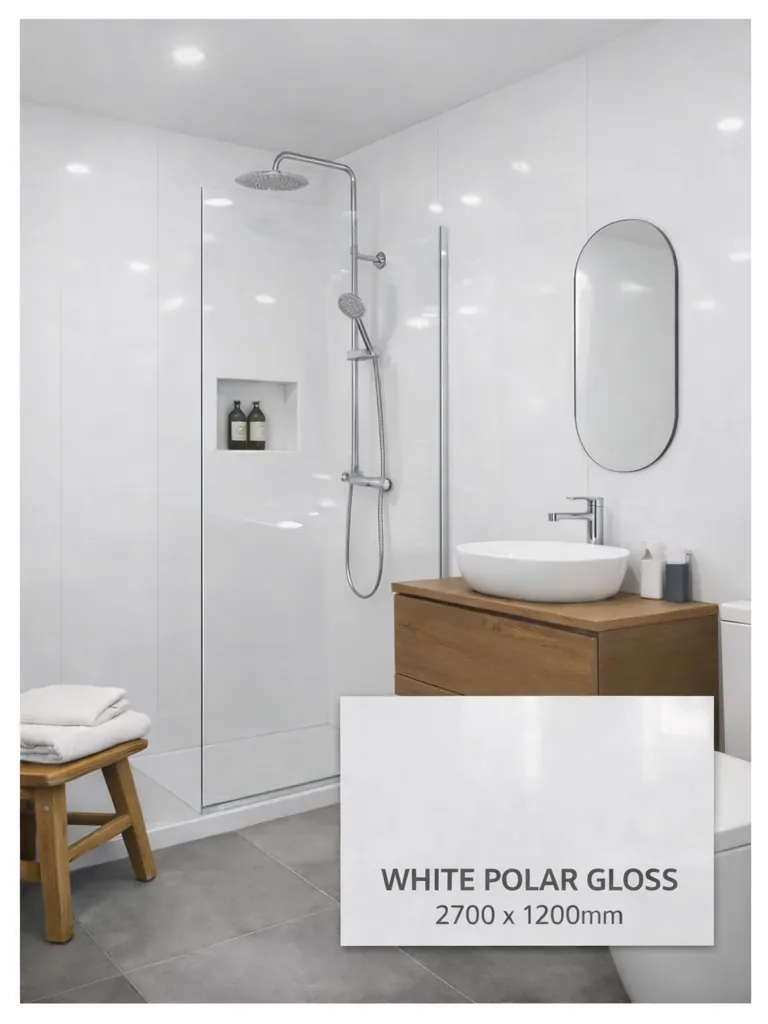Seratone Polar White Gloss 2700x1200 4.5mm *