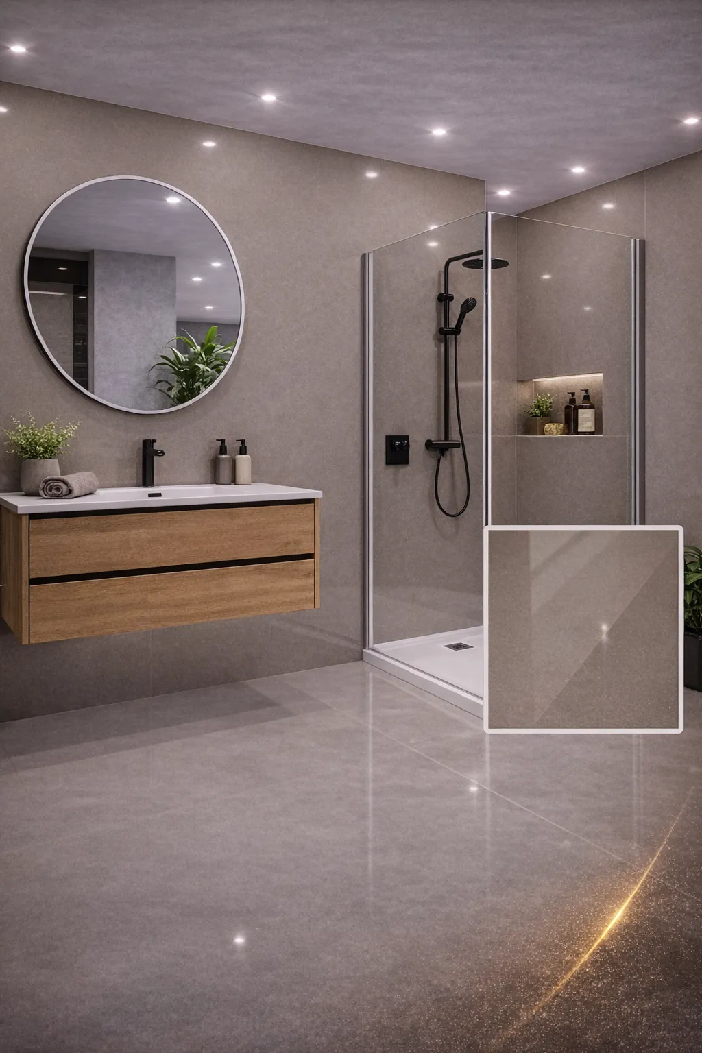 Seratone Metallic Sandy Bay Gloss Wet wall Lining 2700x1200 4.75mm *