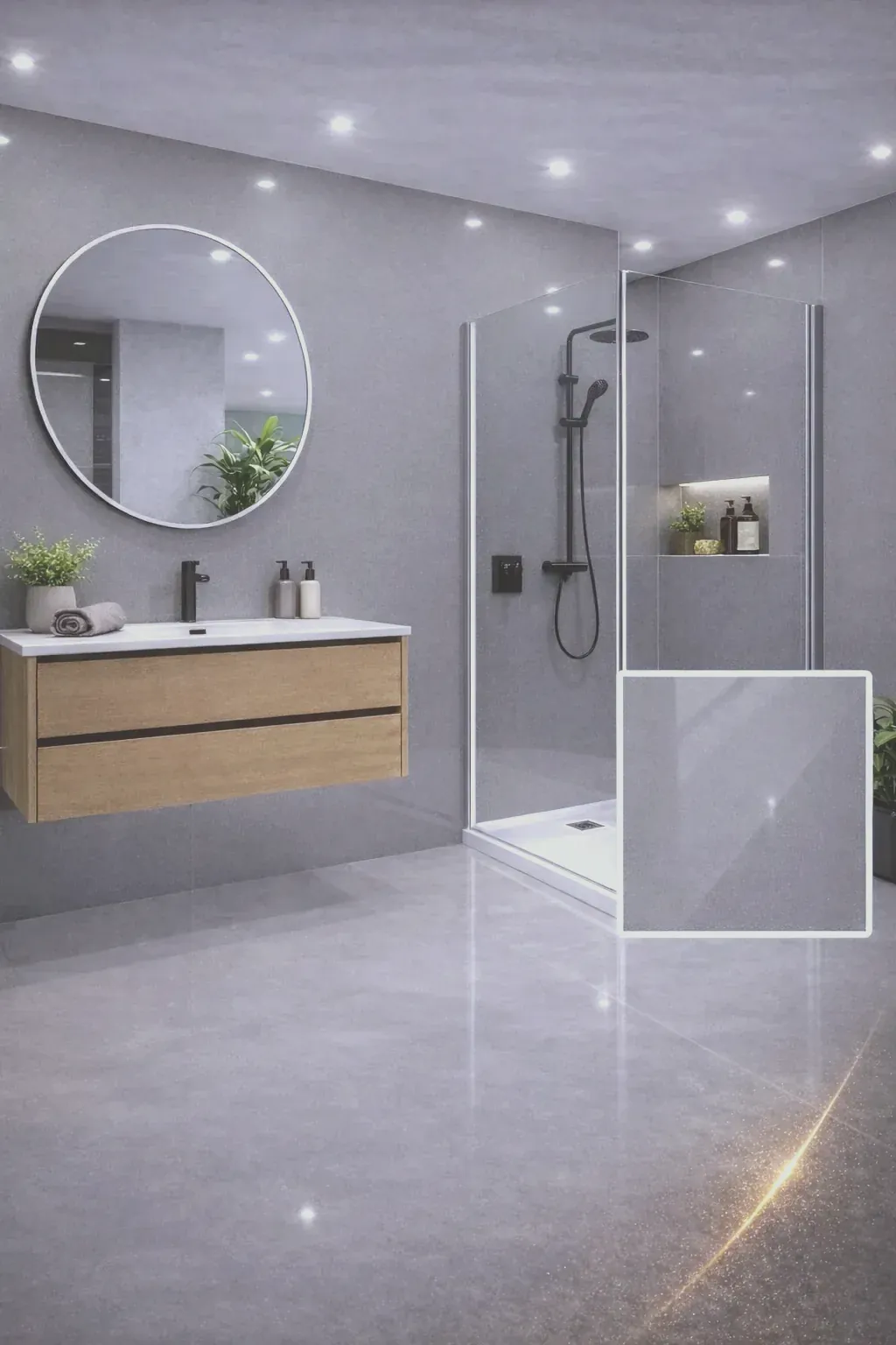 Seratone Metallic Silver Bullet Gloss Wet Wall Lining 2700x1200 4.75mm *