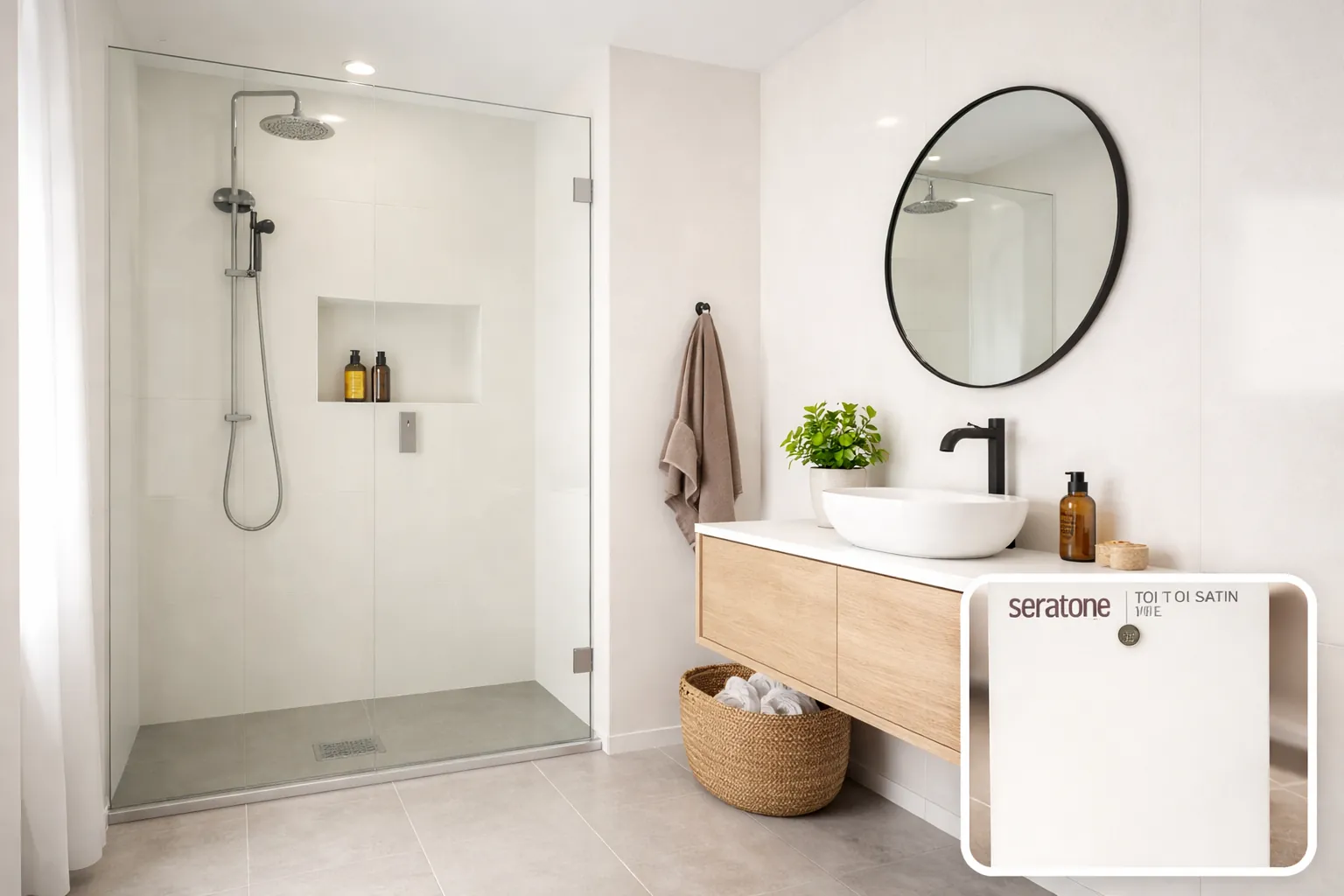 Seratone Classic Toitoi Satin UV Wall Lining 2400x900 1st grade *